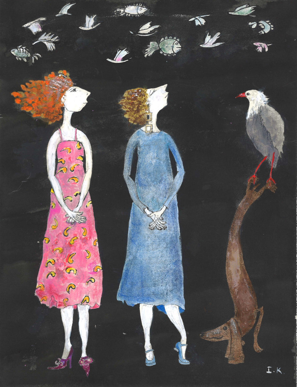 FourFishElevenBirdsOneDogTwoSisters