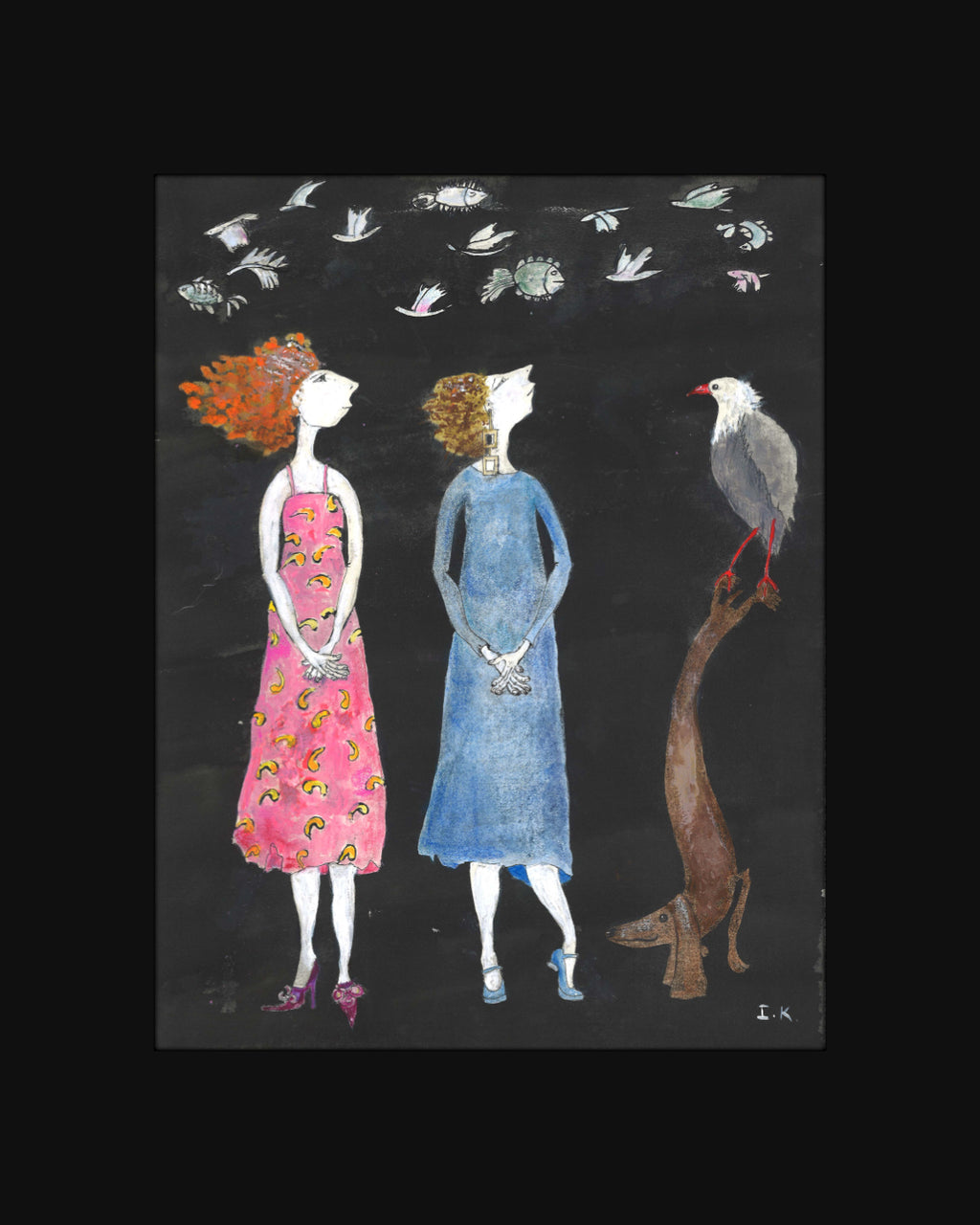 FourFishElevenBirdsOneDogTwoSisters