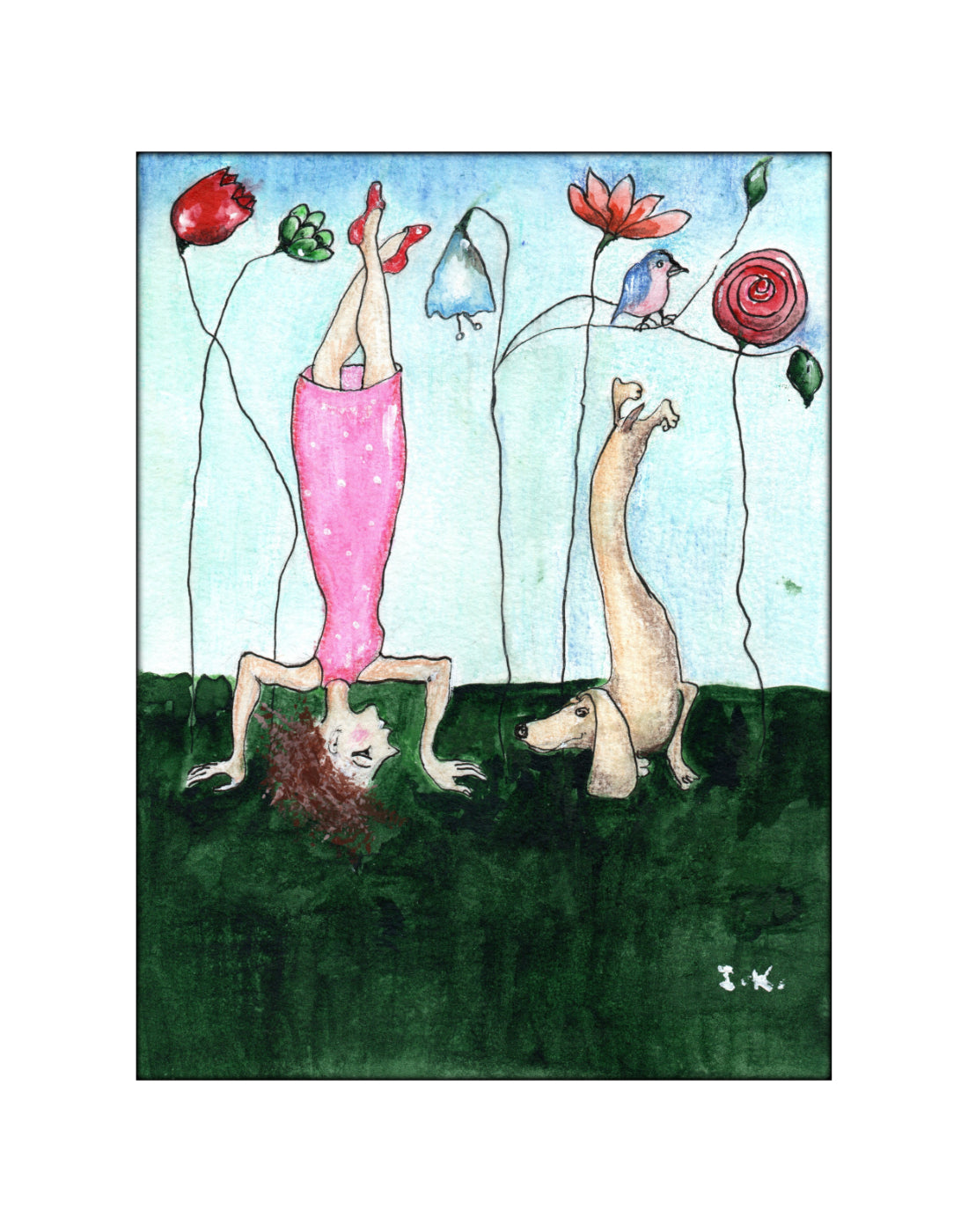 Upsidedown with Dog