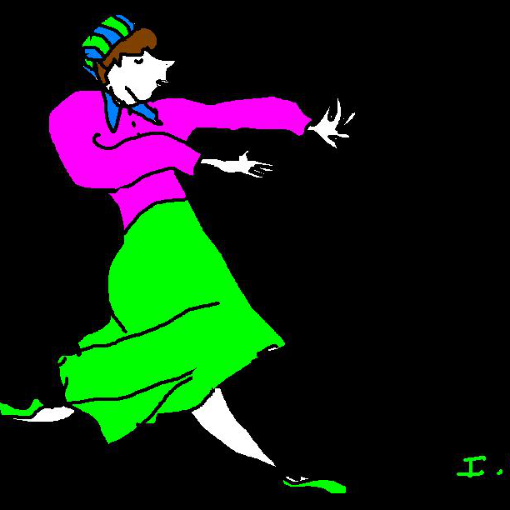 Dancer in Green Skirt